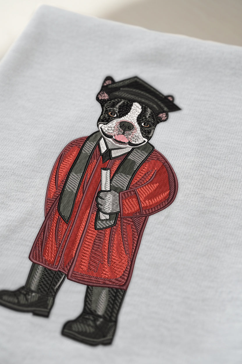 Boston University Graduation Embroidered Hoodie