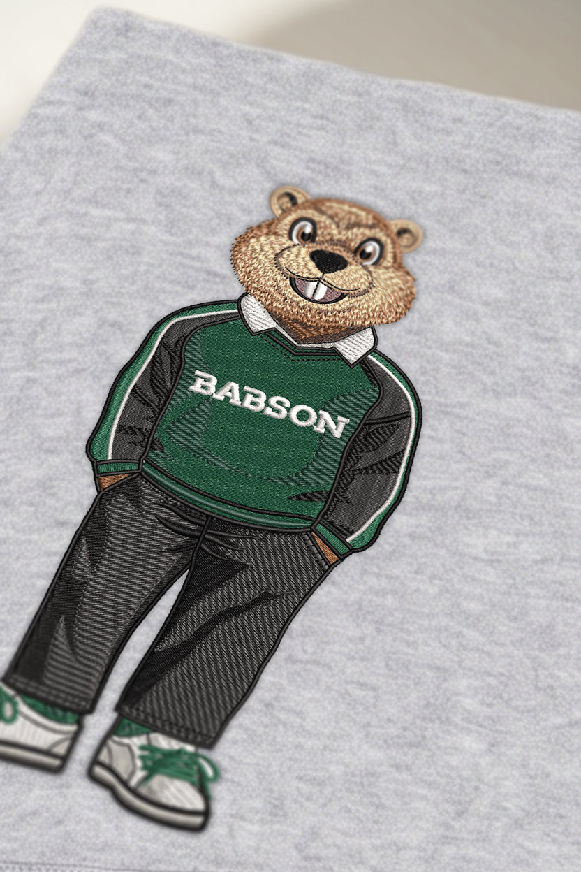 Babson Sweater Embroidered Hoodie