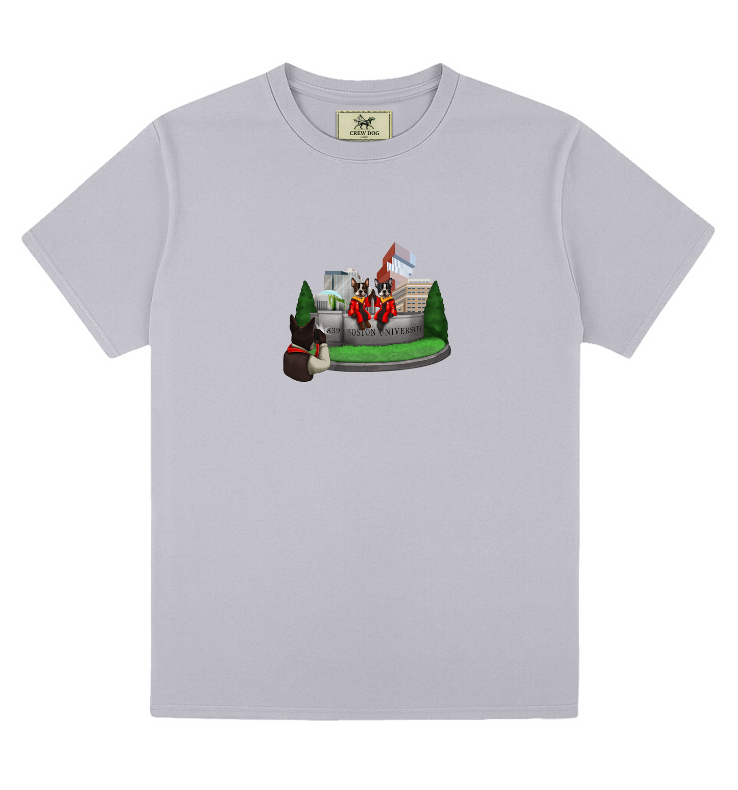 BU Building Screen-printed Tee