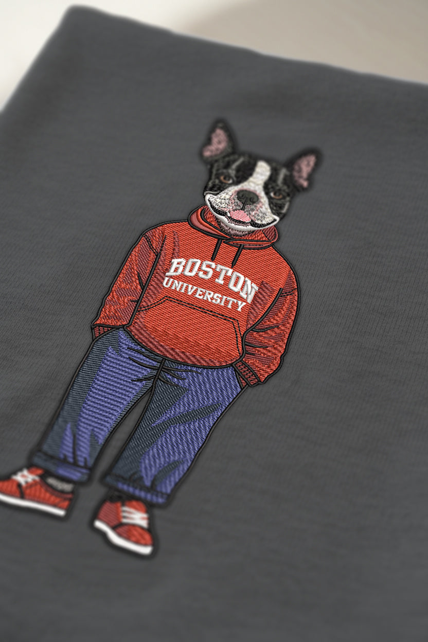 Boston University Original Embroidered Hoodie