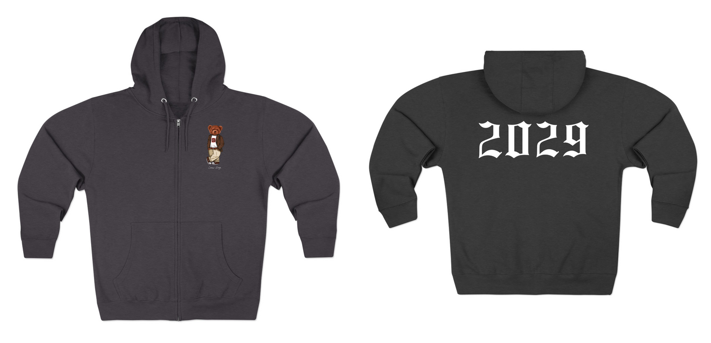 Brown 2029 Zip Hoodie