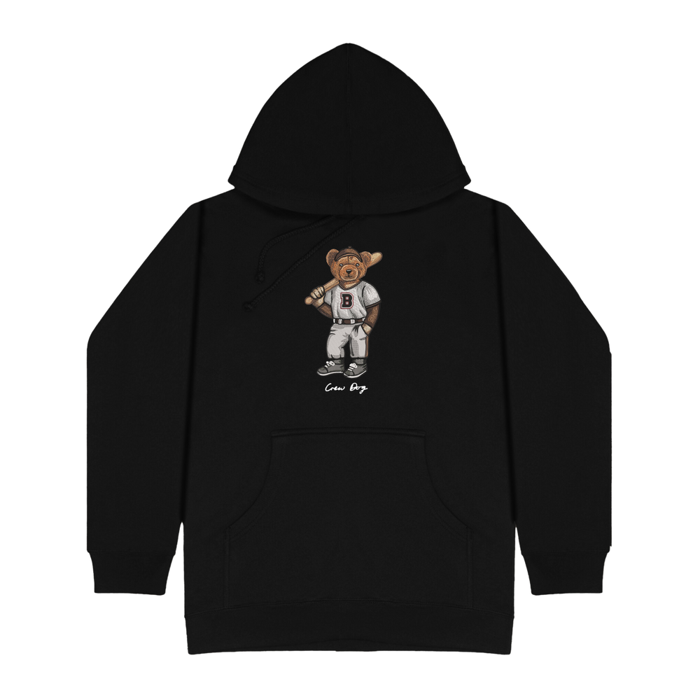 Embroidered Brown Baseball Hoodie