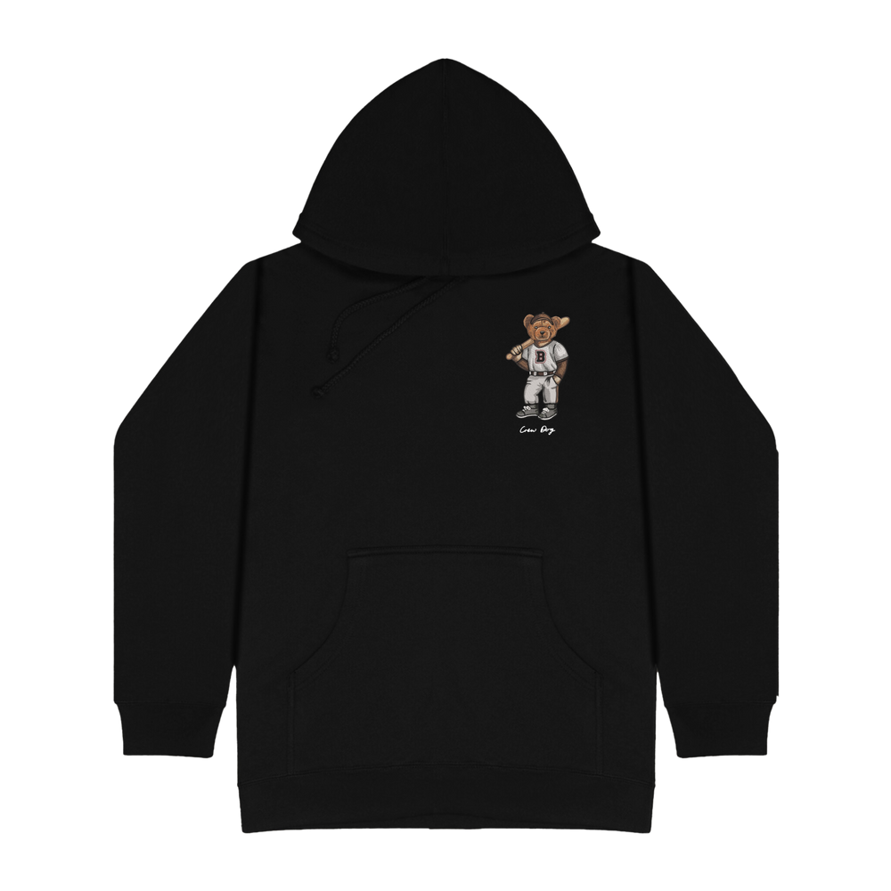 Embroidered Brown Baseball Hoodie