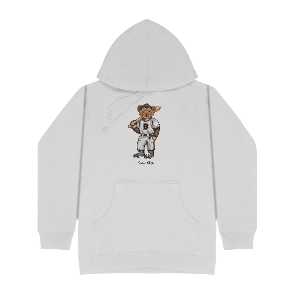 
                      
                        Embroidered Brown Baseball Hoodie
                      
                    