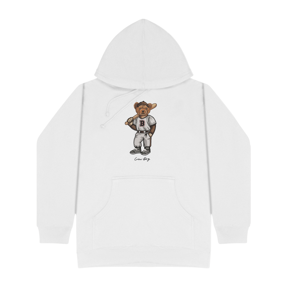 
                      
                        Embroidered Brown Baseball Hoodie
                      
                    