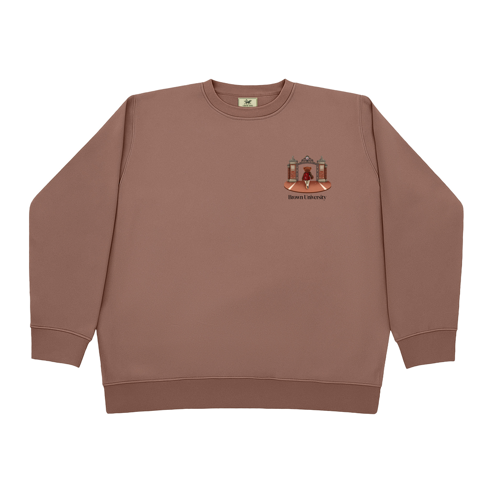 
                      
                        Brown Ceremonial Gates 1 Screen-printed Crewneck
                      
                    
