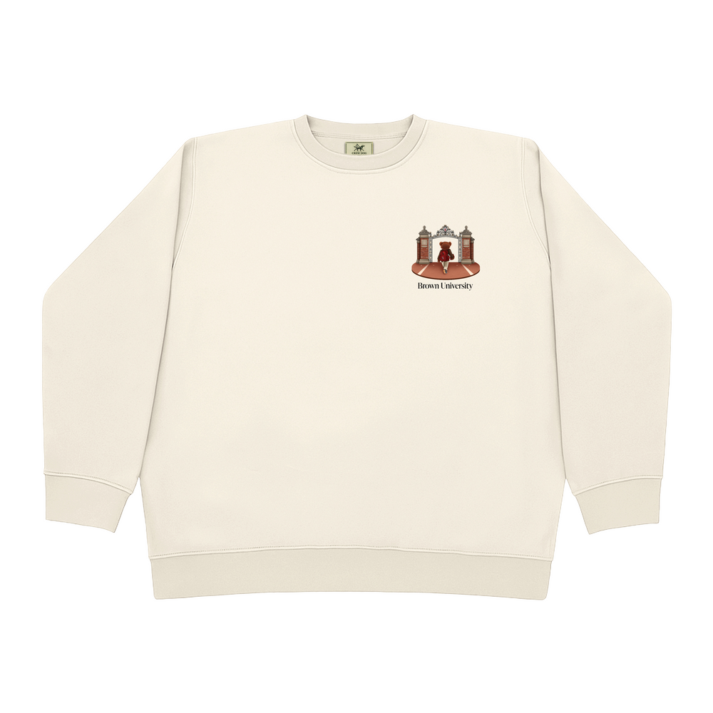 
                      
                        Brown Ceremonial Gates 1 Screen-printed Crewneck
                      
                    