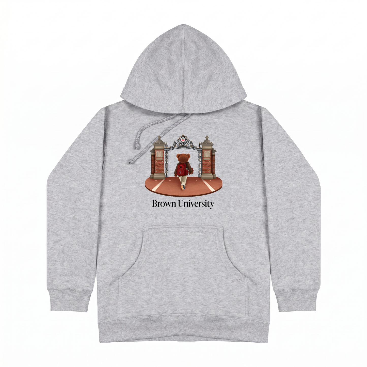 Brown Ceremonial Gates 1 Screen-printed Hoodie