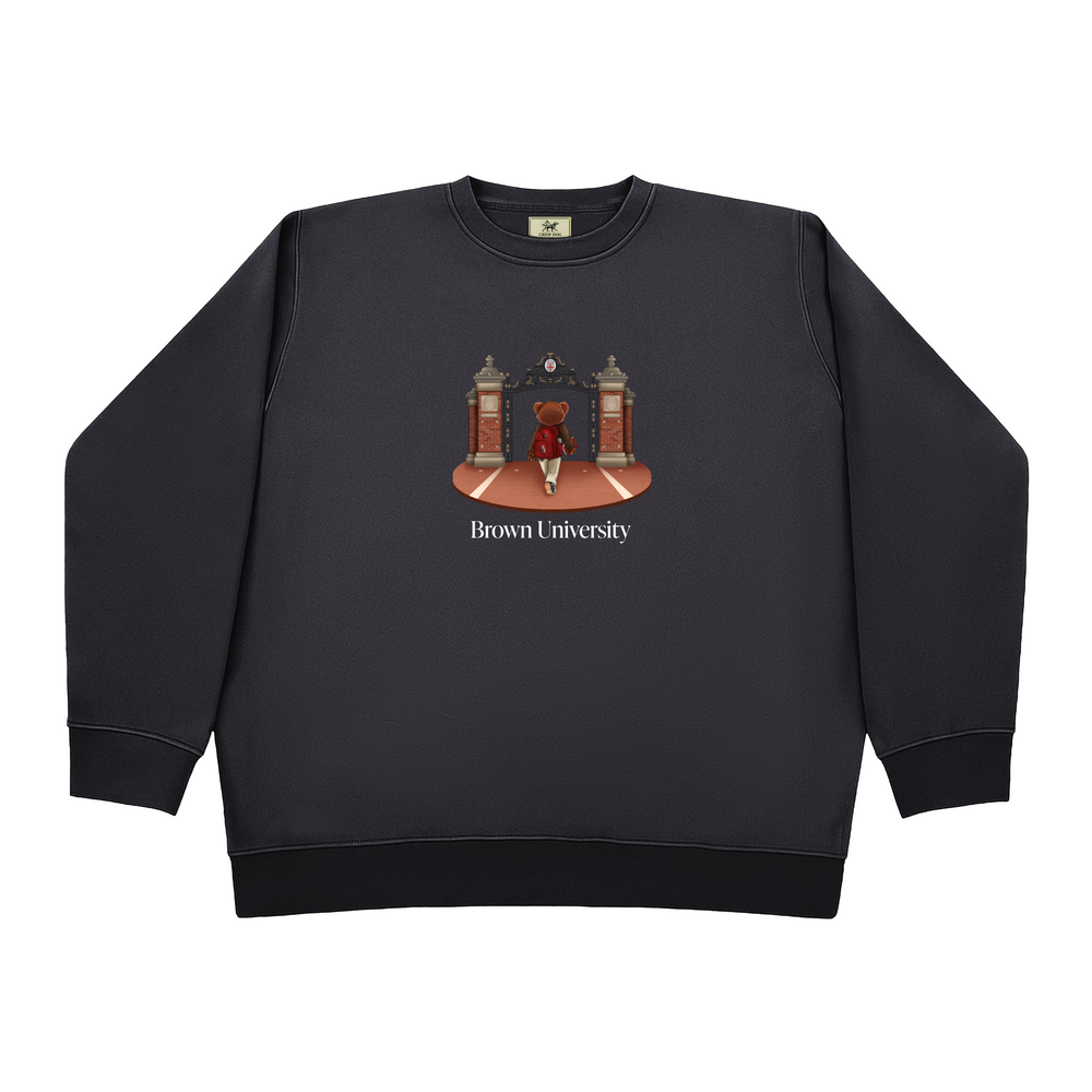 
                      
                        Brown Ceremonial Gates 1 Screen-printed Crewneck
                      
                    