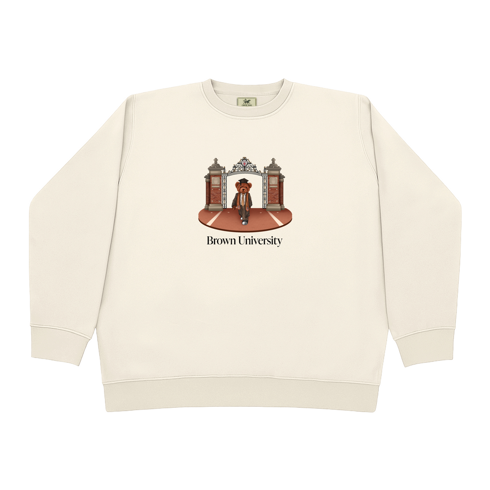 
                      
                        Brown Ceremonial Gates 2 Screen-printed Crewneck
                      
                    