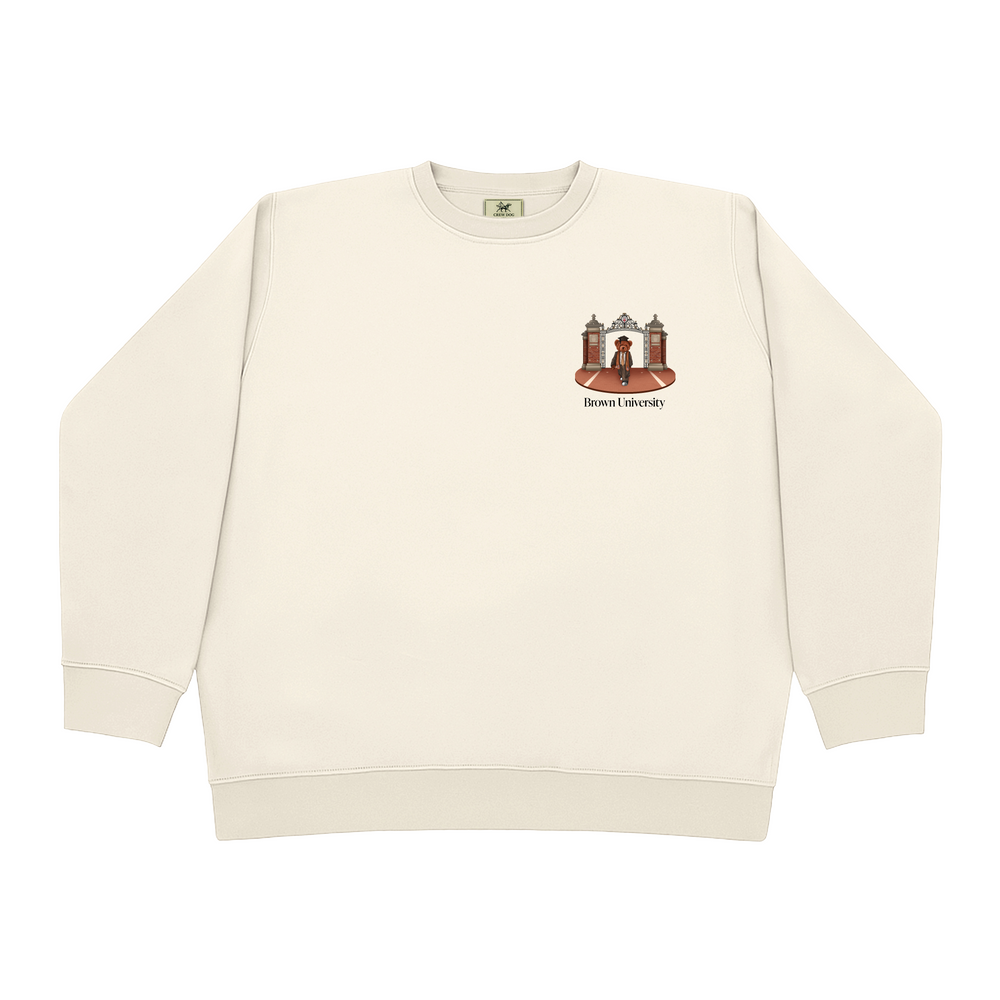 
                      
                        Brown Ceremonial Gates 2 Screen-printed Crewneck
                      
                    
