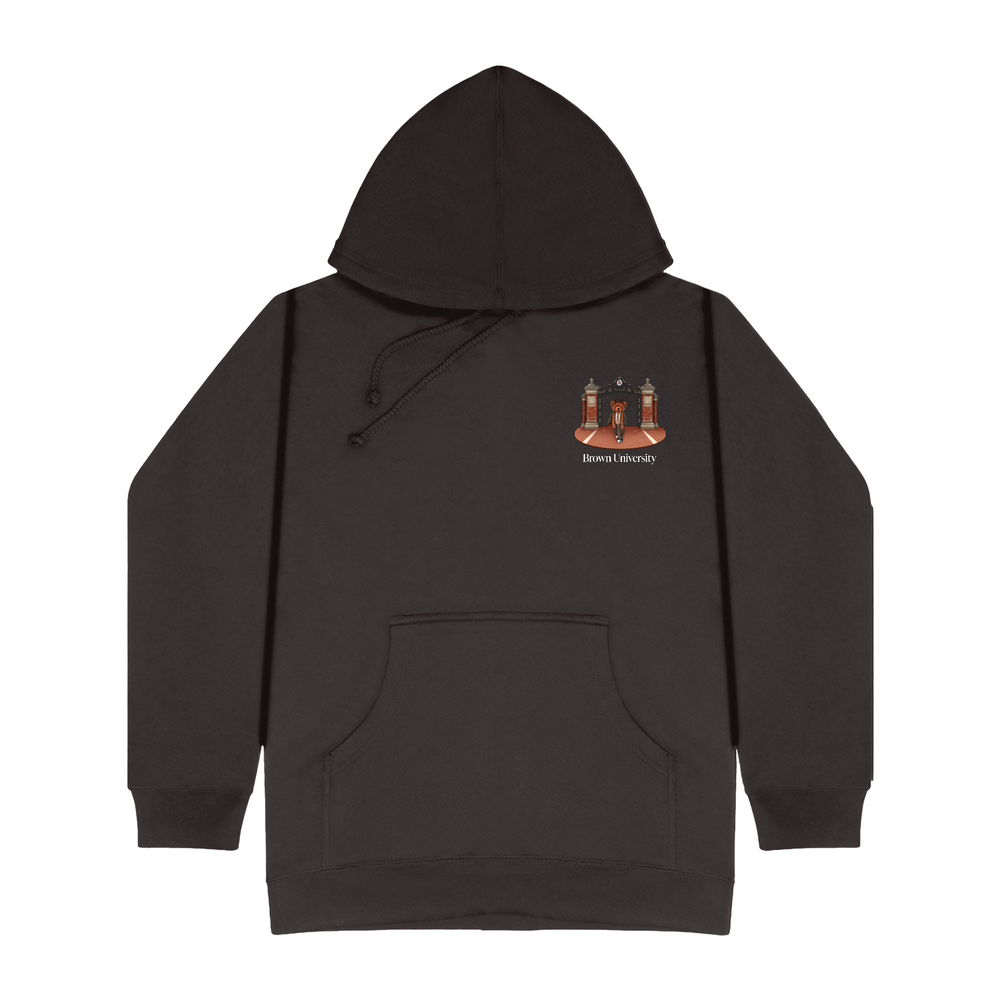 
                      
                        Brown Ceremonial Gates 2 Screen-printed Hoodie
                      
                    