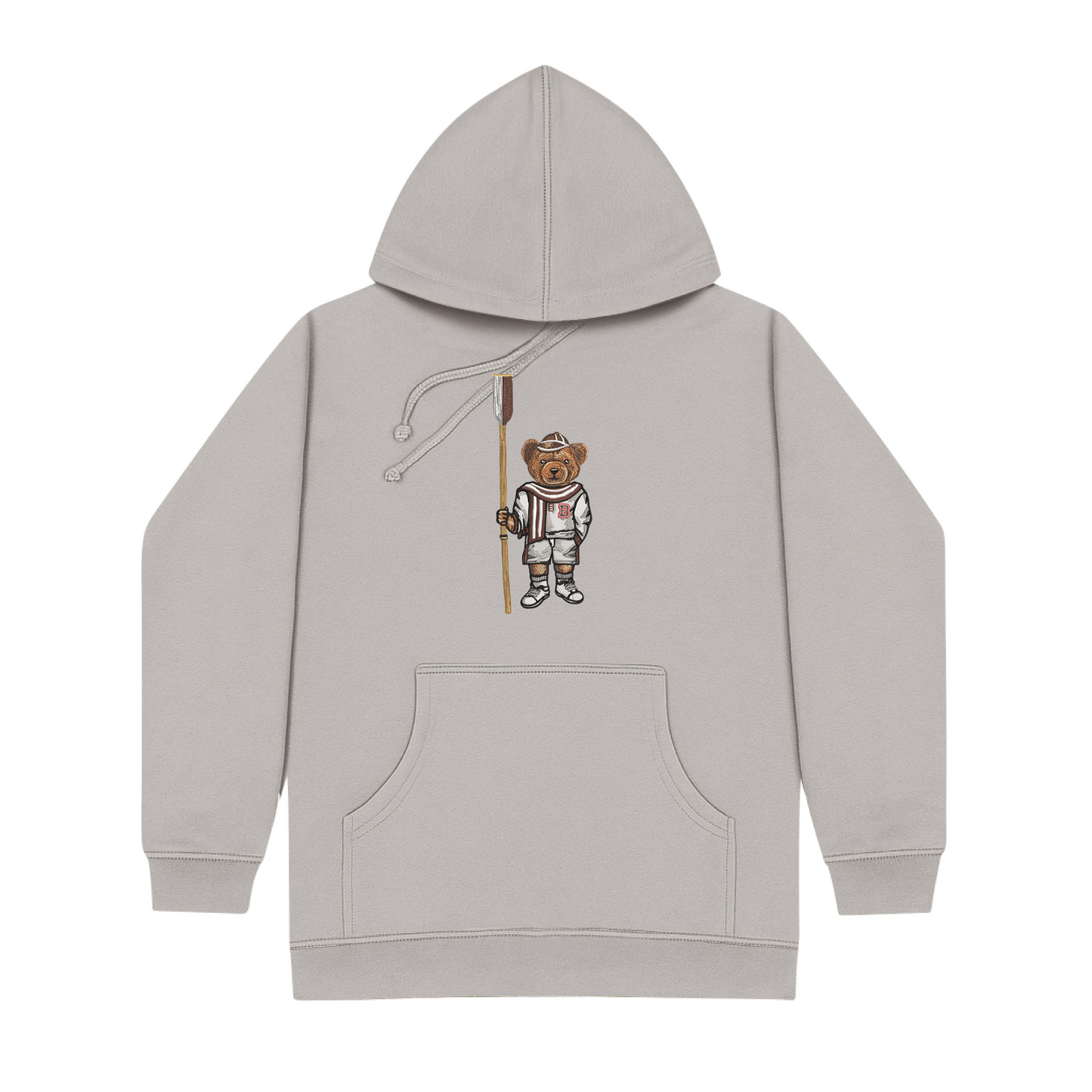 Brown Crew Embroidered Hoodie