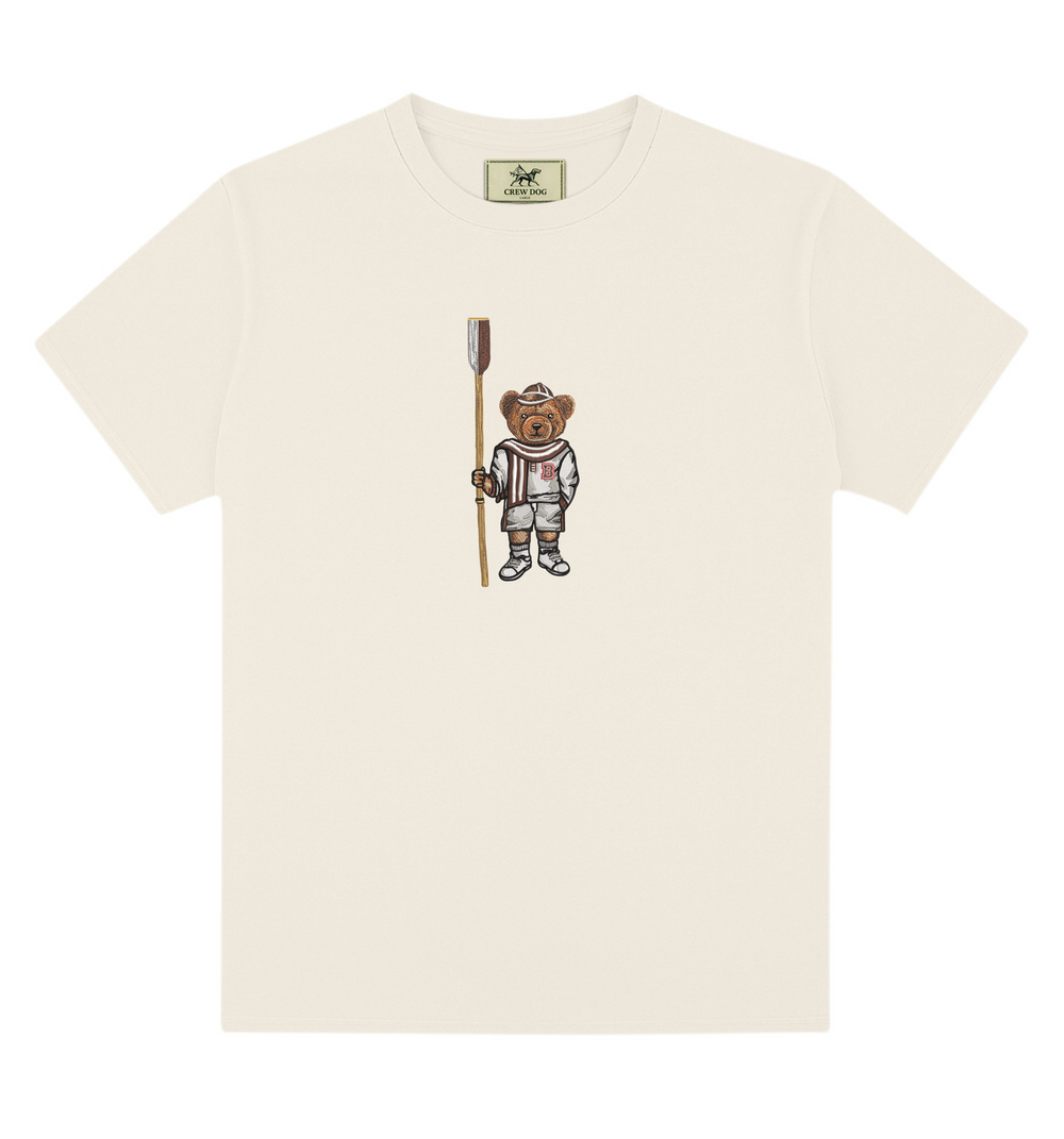 Brown Crew Embroidered Tee