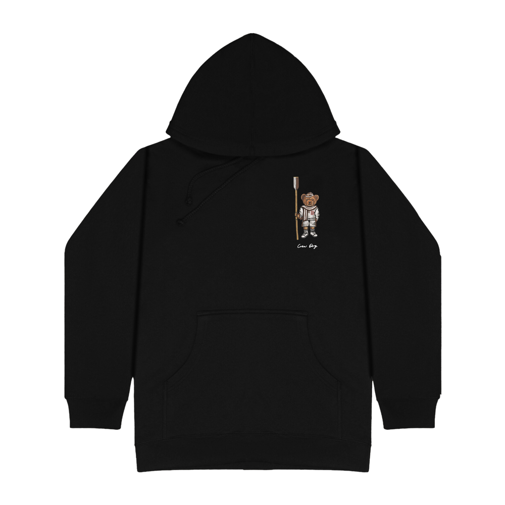 Embroidered Brown Crew Hoodie