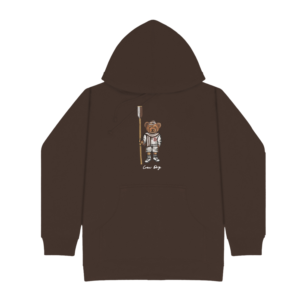 
                      
                        Embroidered Brown Crew Hoodie
                      
                    