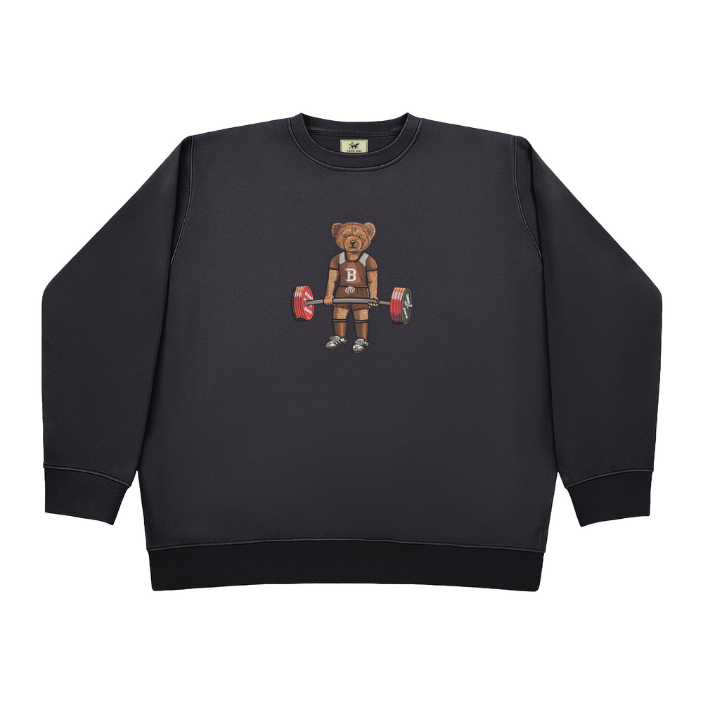 
                      
                        Brown Deadlifting Embroidered Crewneck
                      
                    