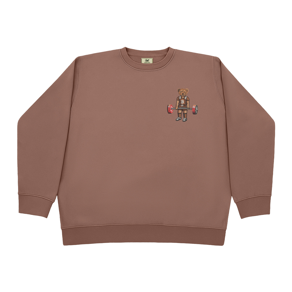 
                      
                        Brown Deadlifting Embroidered Crewneck
                      
                    