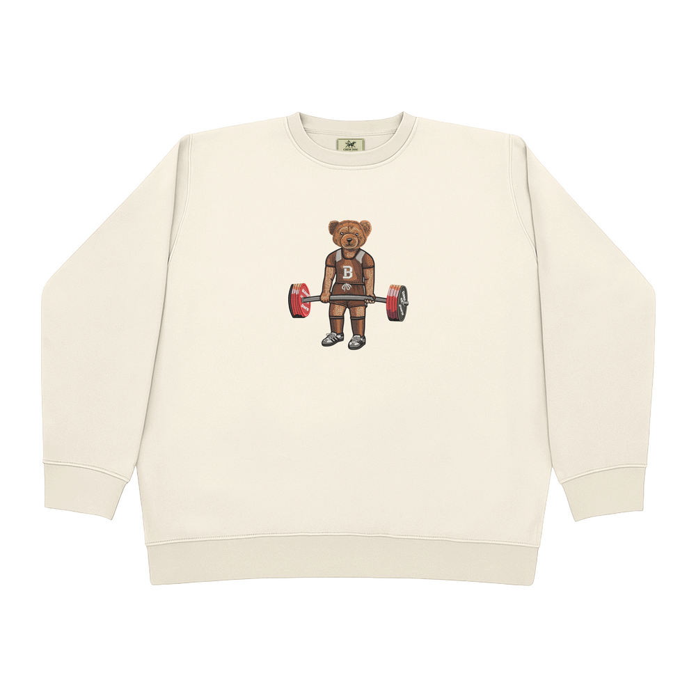 
                      
                        Brown Deadlifting Embroidered Crewneck
                      
                    