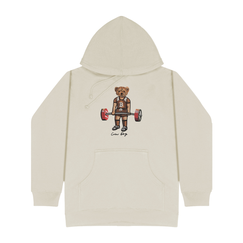 
                      
                        Embroidered Brown Deadlifting Hoodie
                      
                    