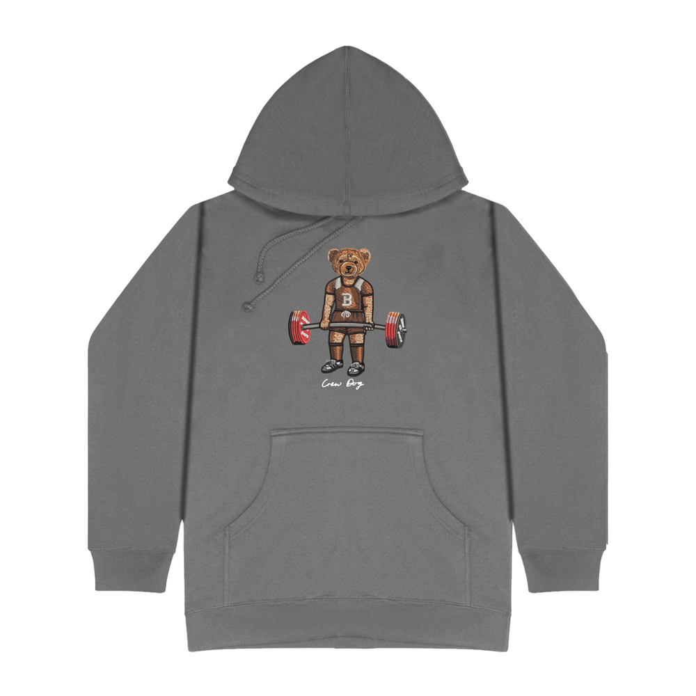 
                      
                        Embroidered Brown Deadlifting Hoodie
                      
                    