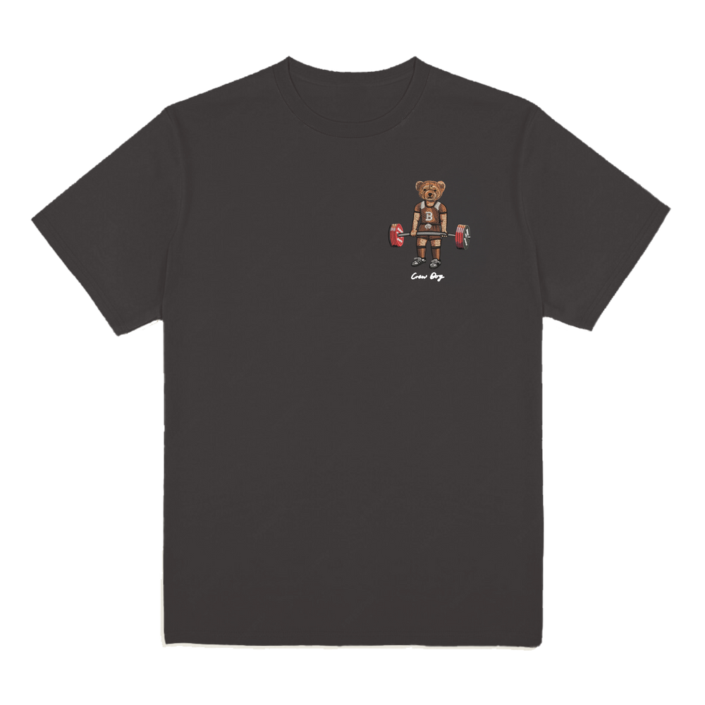 Embroidered Brown Deadlifting Tee