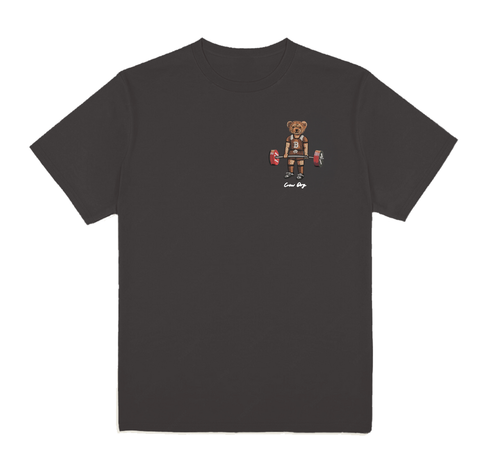 Embroidered Brown Deadlifting Tee