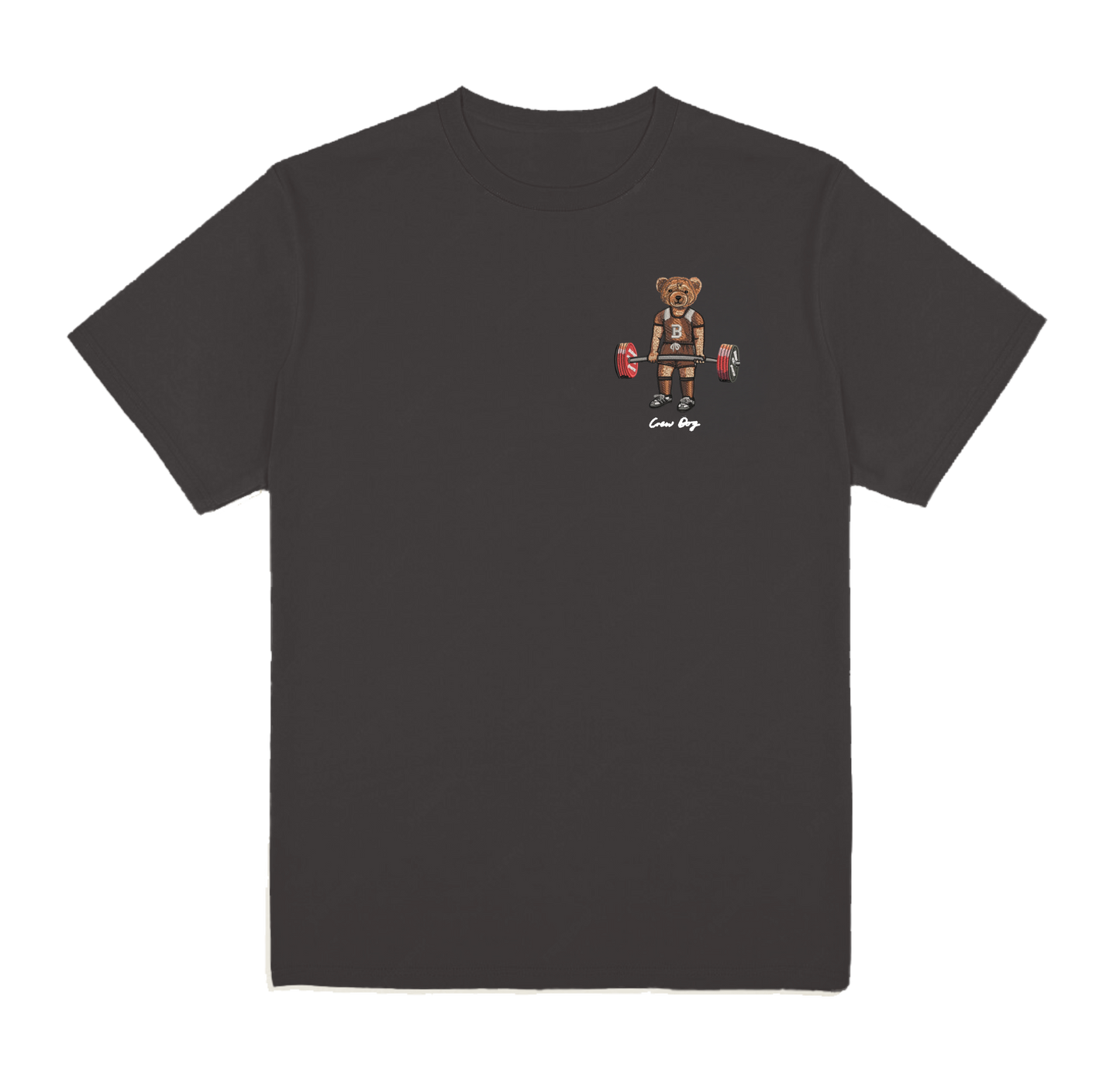 Embroidered Brown Deadlifting Tee