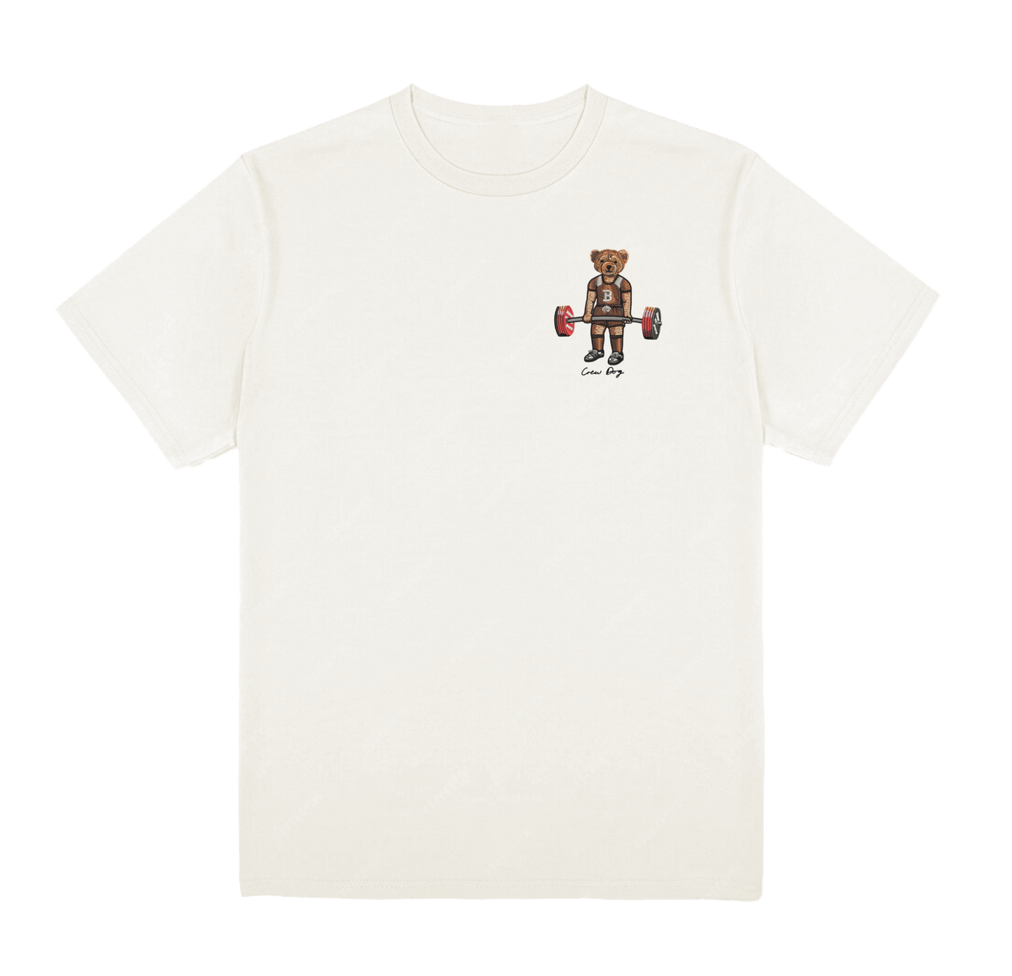 Embroidered Brown Deadlifting Tee