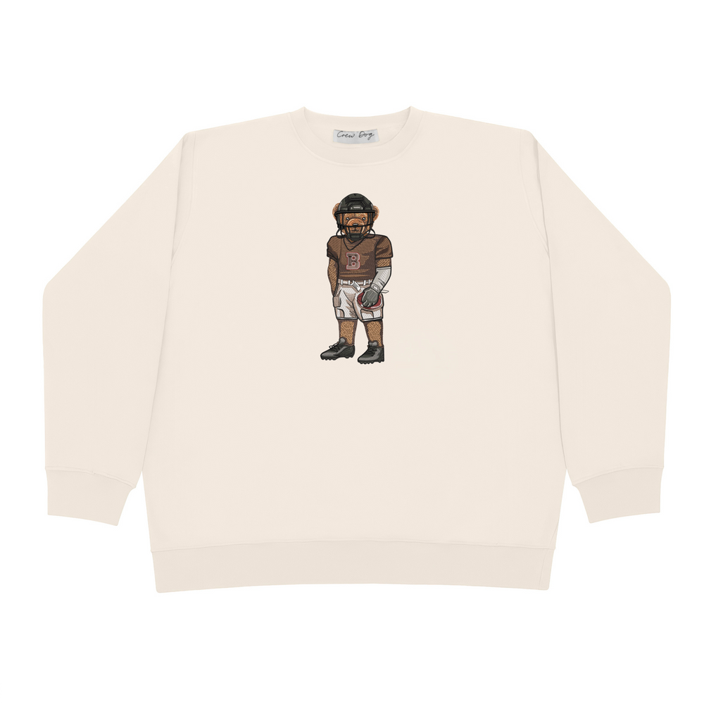 Brown Football Crewneck