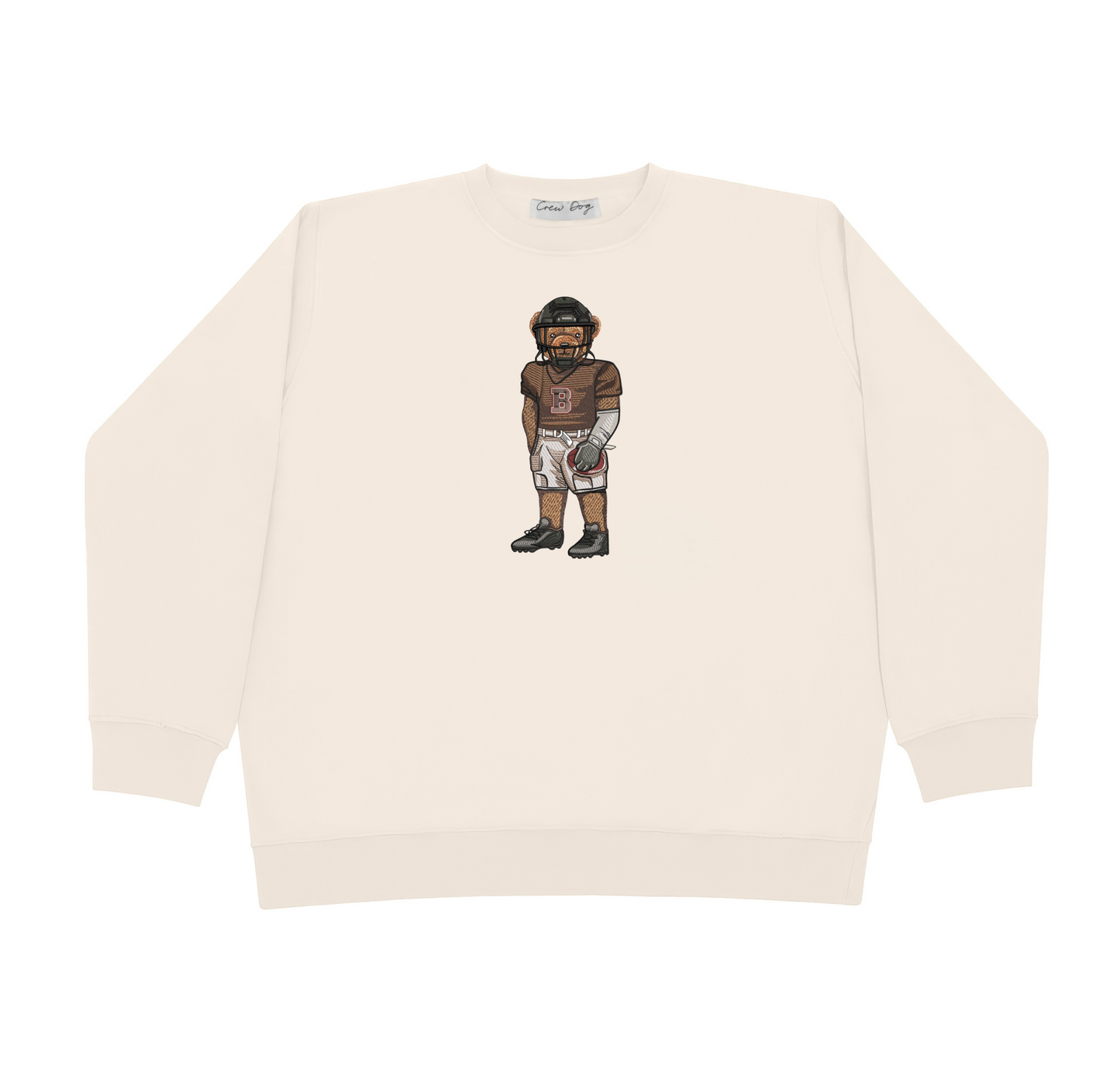 Brown Football Crewneck