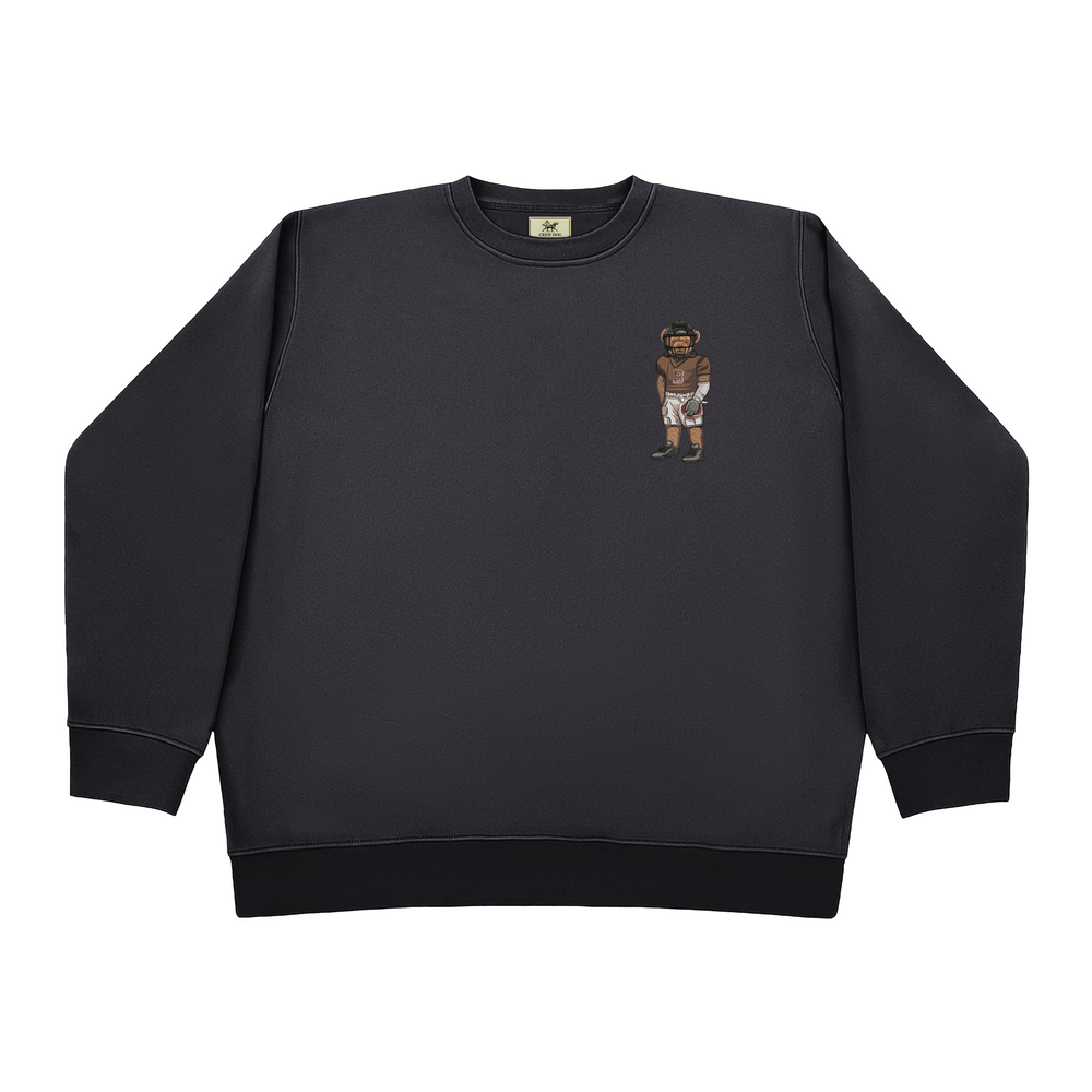 
                      
                        Brown Football Embroidered Crewneck
                      
                    