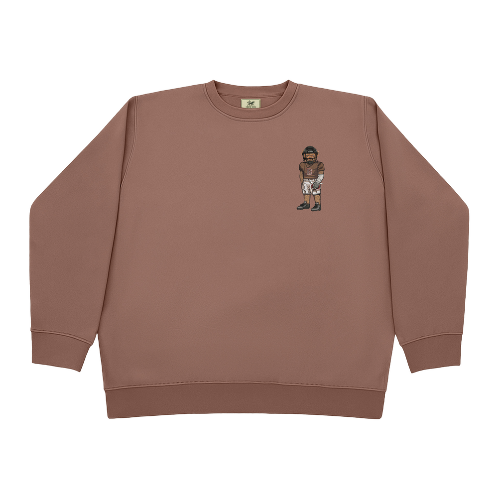 
                      
                        Brown Football Embroidered Crewneck
                      
                    