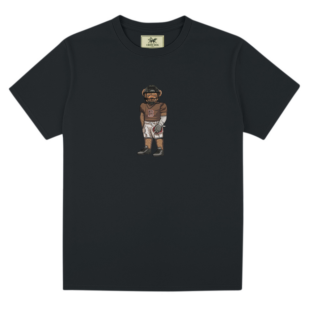 
                      
                        Brown Football Embroidered Tee
                      
                    