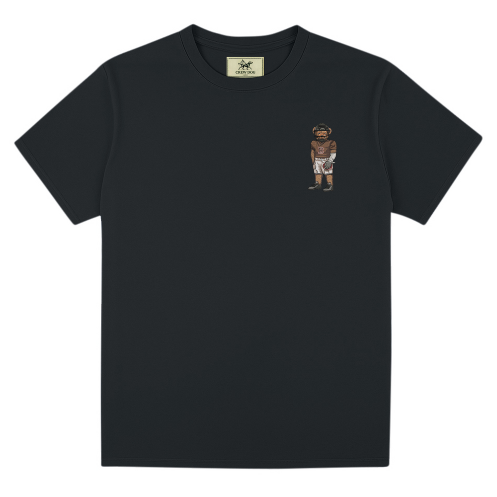 
                      
                        Brown Football Embroidered Tee
                      
                    