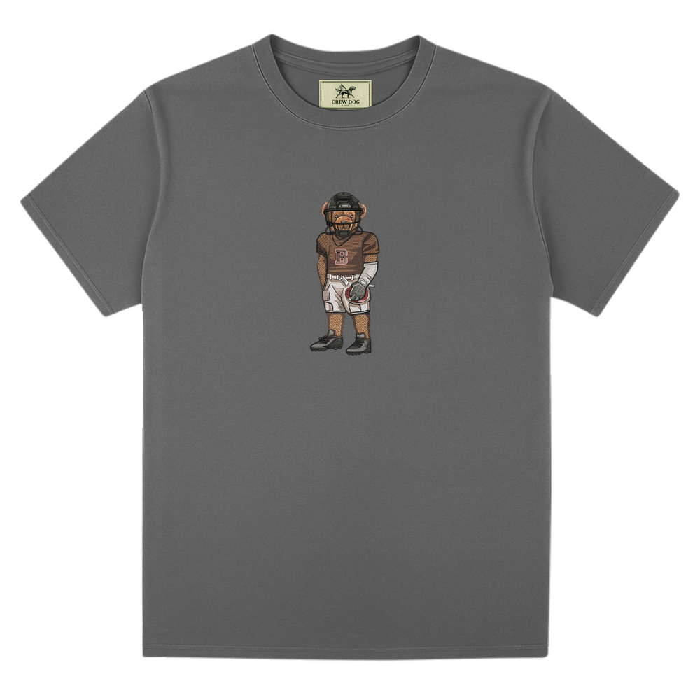 
                      
                        Brown Football Embroidered Tee
                      
                    