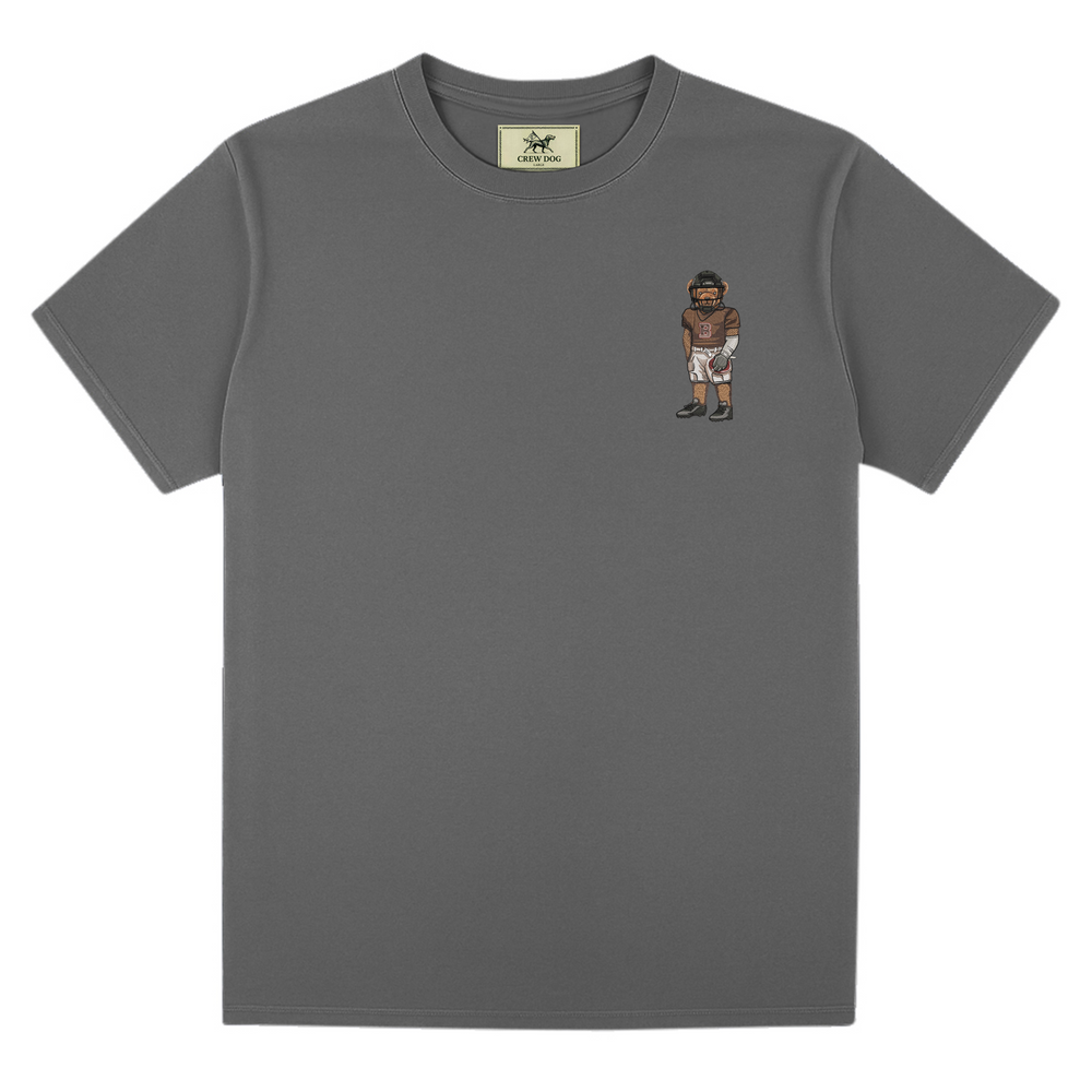 
                      
                        Brown Football Embroidered Tee
                      
                    