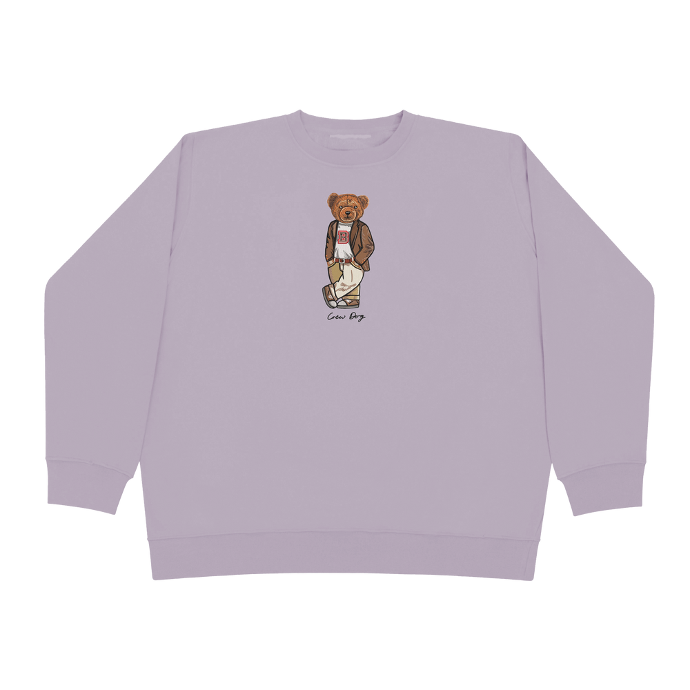 Embroidered Brown Crewneck