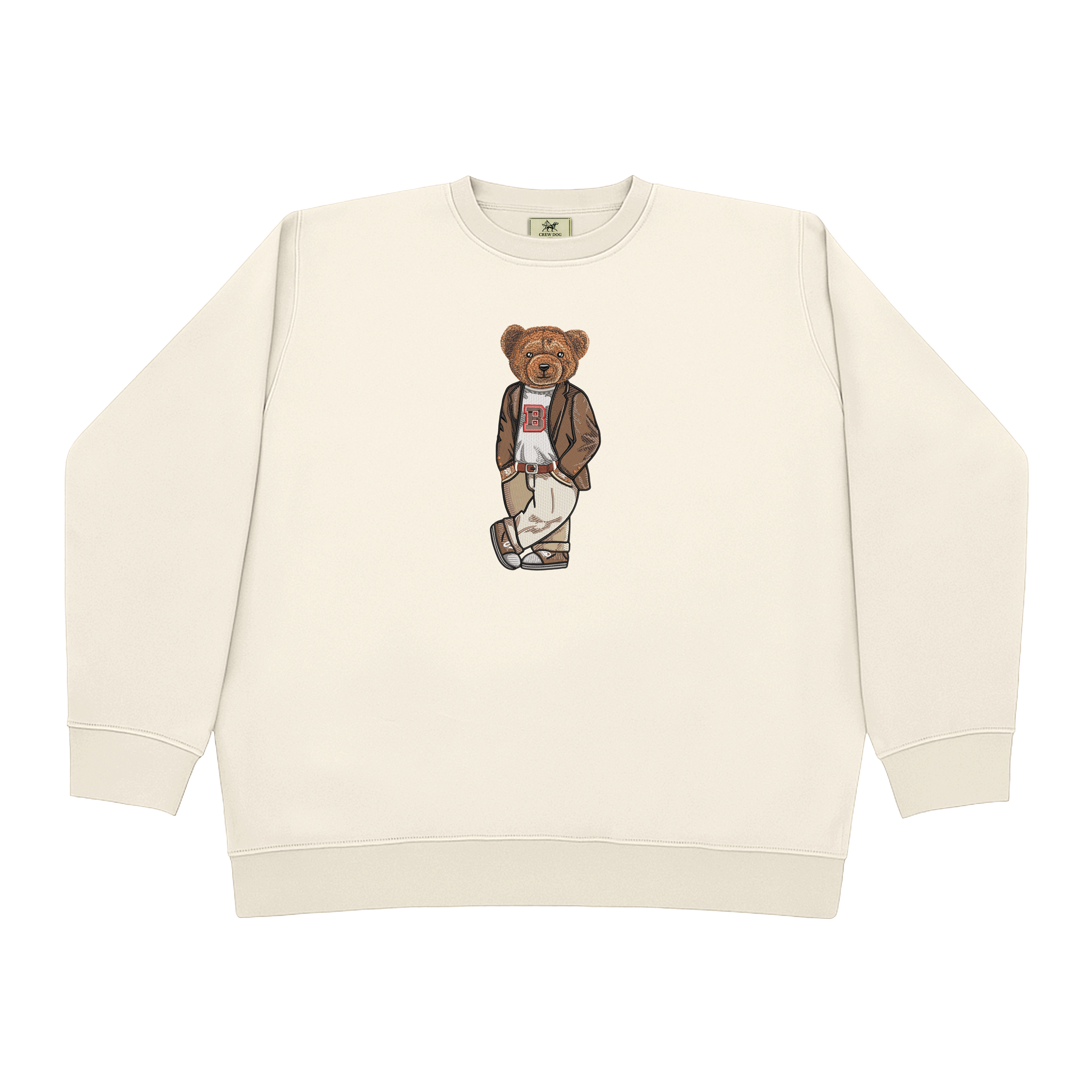 Brown Original Embroidered Crewneck – Crew Dog