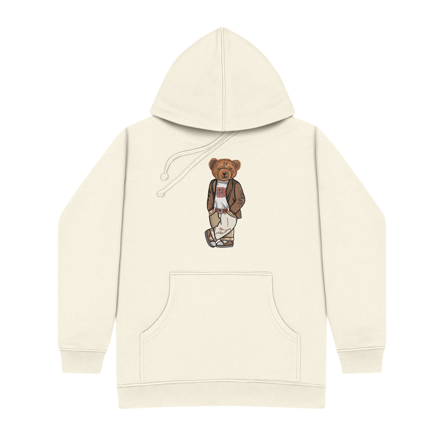 Brown Original Embroidered Hoodie