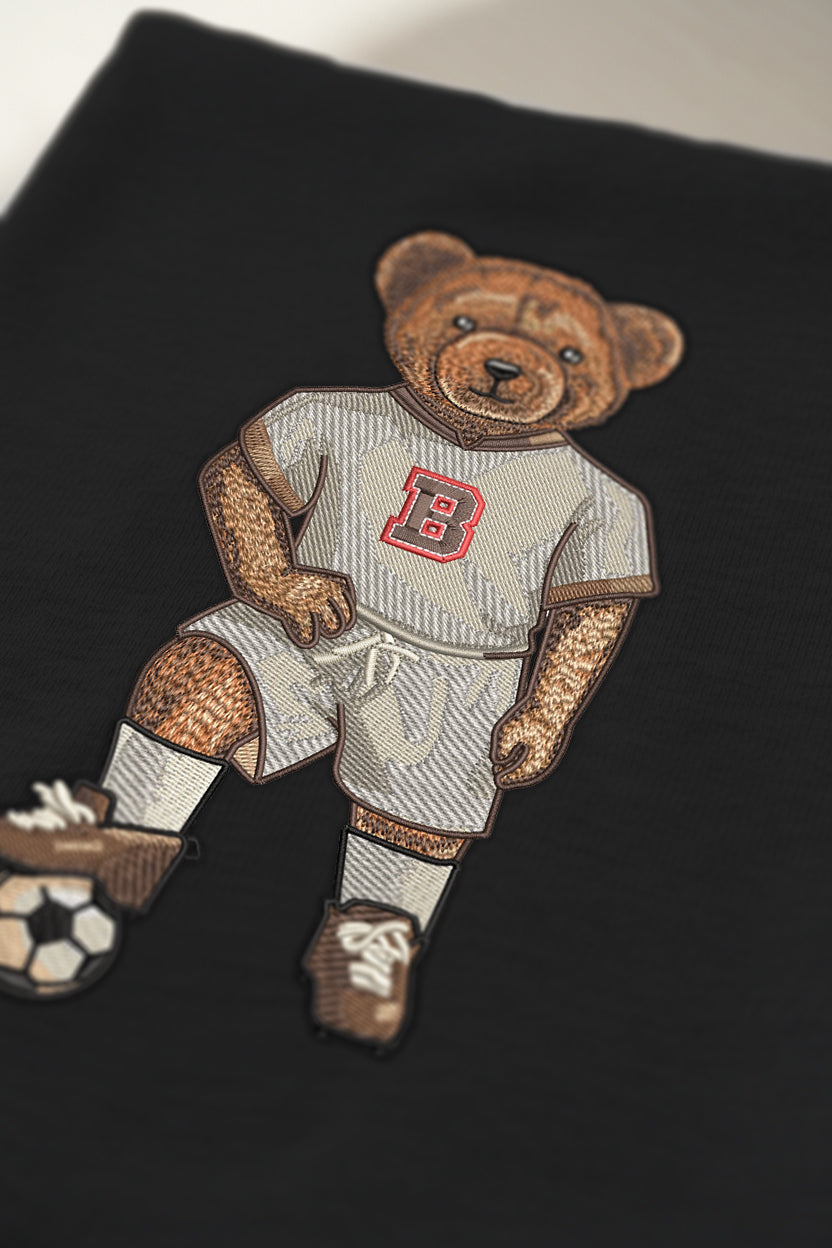 Brown Soccer Embroidered Tee