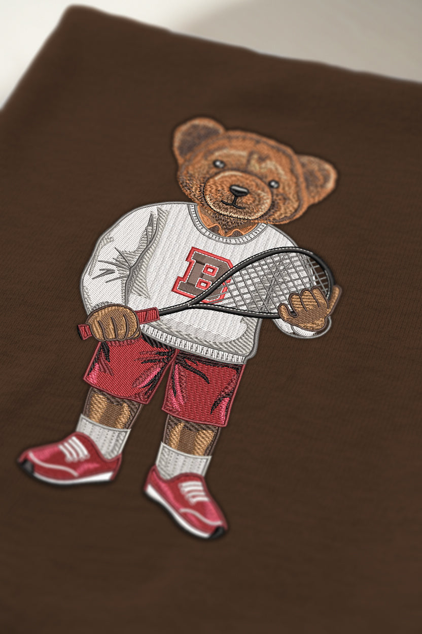 Brown Squash Embroidered Hoodie