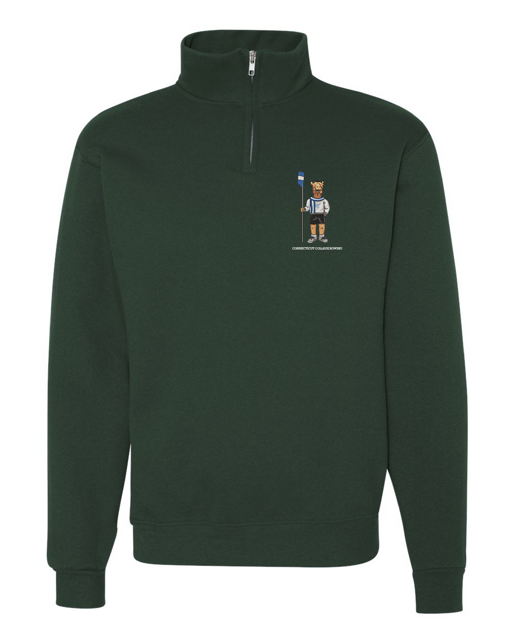 Connecticut College Women's Rowing Embroidered Quarter-Zip Crewneck