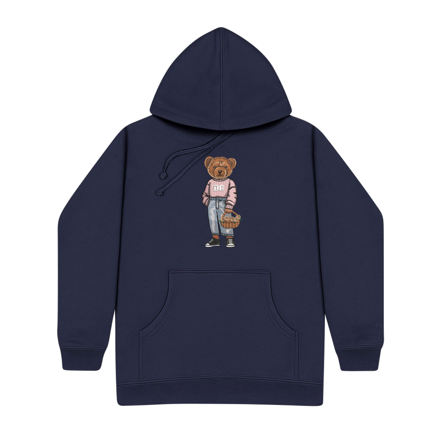 Delta Gamma Flowers Embroidered Hoodie