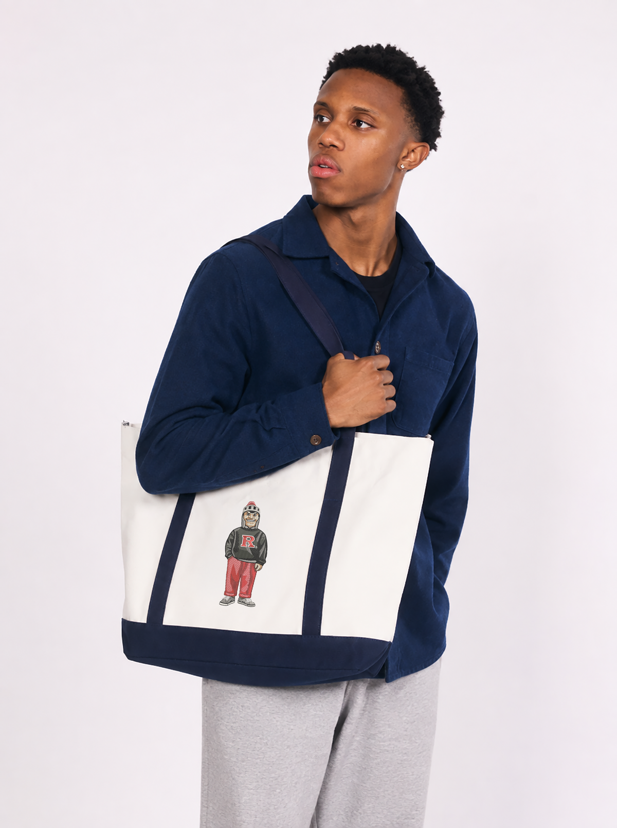Rutgers Embroidered Tote Bag