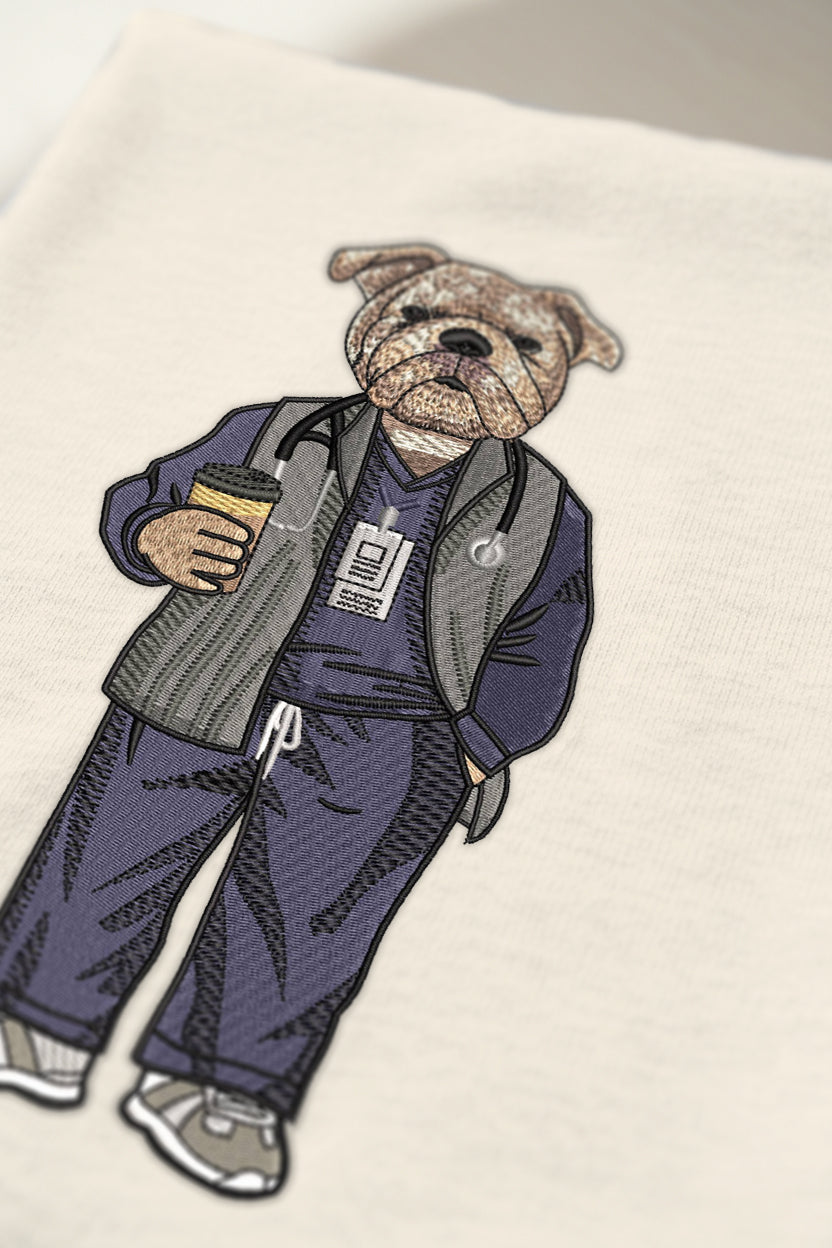 First Responders ER Doctor Embroidered Crewneck