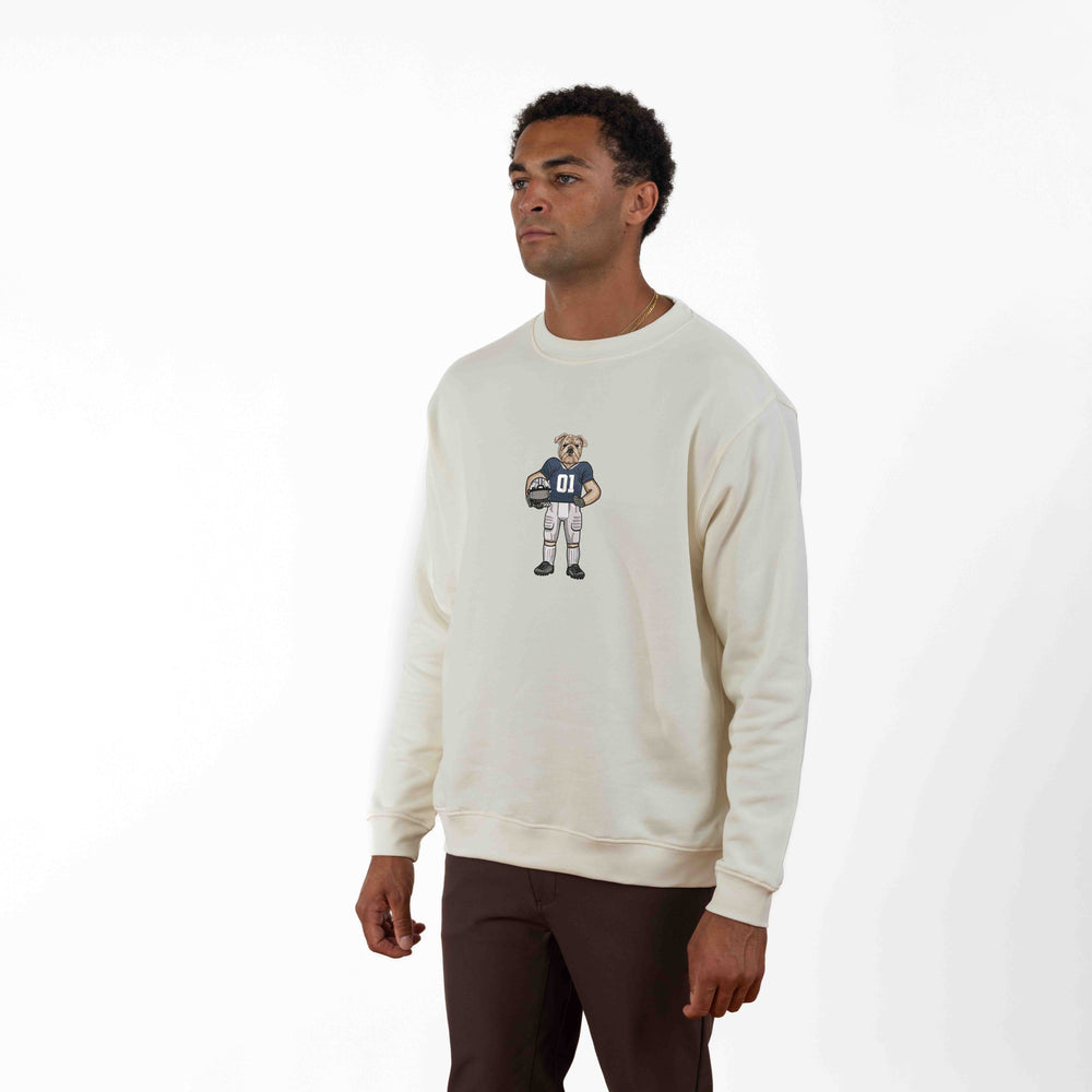 Yale Football (Helmet Off) Embroidered Crewneck