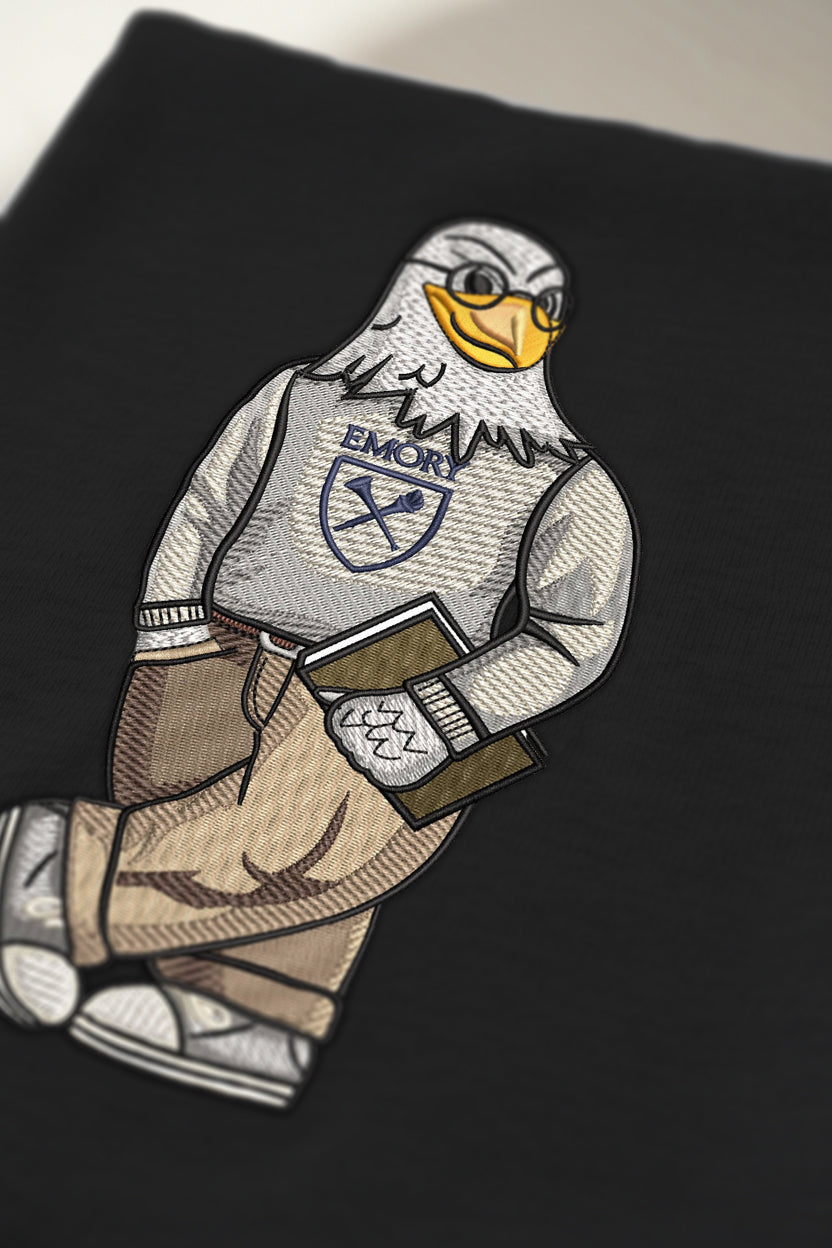 Emory University Glasses Embroidered Tee