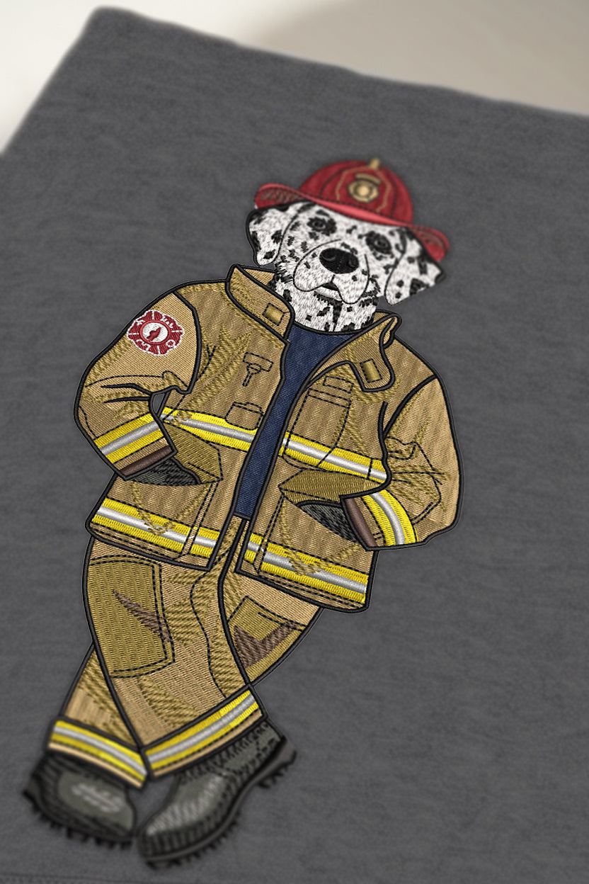 First Responders Firefighter Embroidered Crewneck