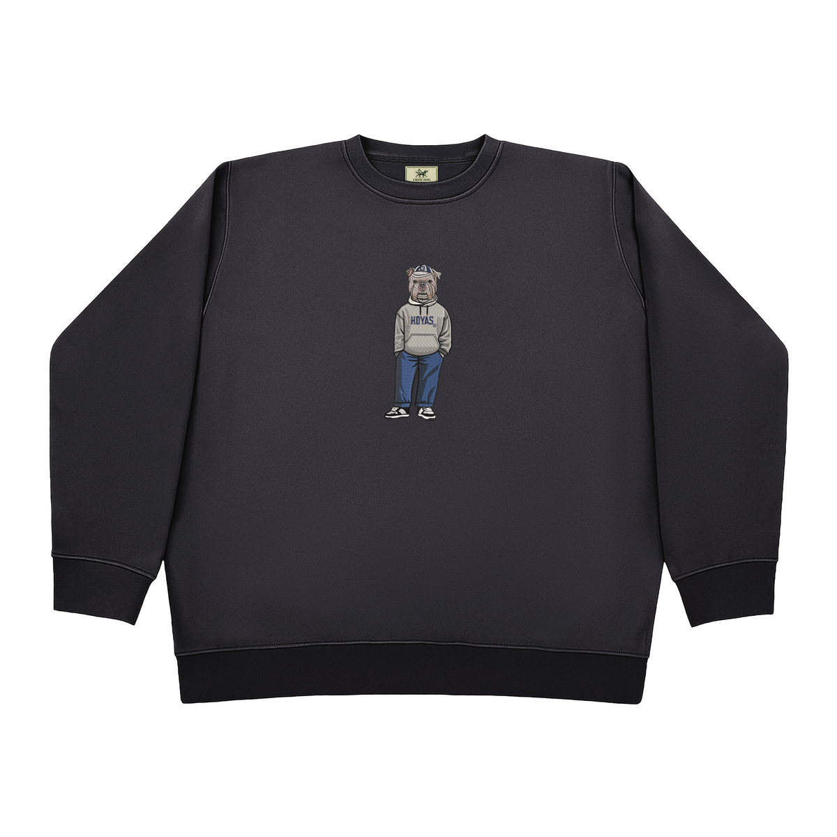 Georgetown HOYAS Embroidered Crewneck – Crew Dog Georgetown HOYAS Embroidered Crewneck – Crew Dog